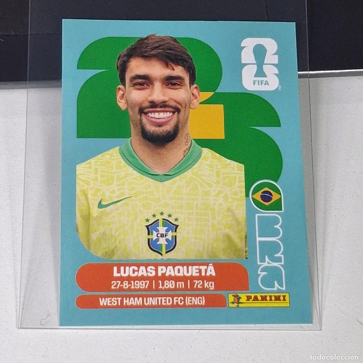 Cromos de F&uacute;tbol: B12 BRA9 LUCAS PAQUET&Aacute; 9 BRAZIL BRASIL BRA MUNDIAL FIFA WORLD CUP 2026 STICKER PANINI