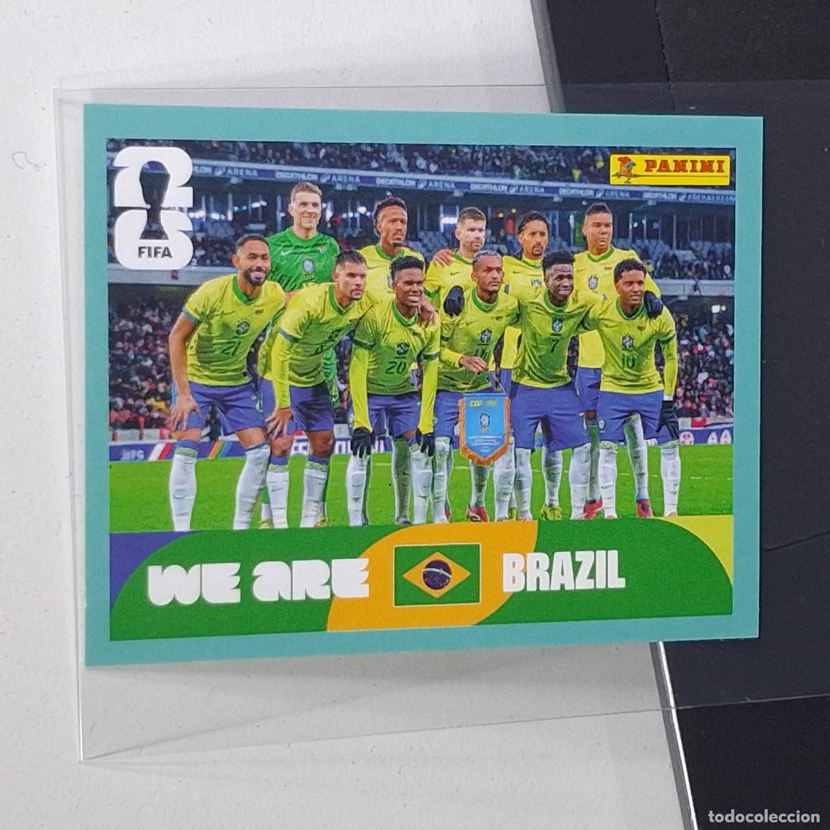 Cromos de F&uacute;tbol: B12 BRA13 TEAM PHOTO EQUIPO 13 BRAZIL BRASIL BRA MUNDIAL FIFA WORLD CUP 2026 STICKER PANINI