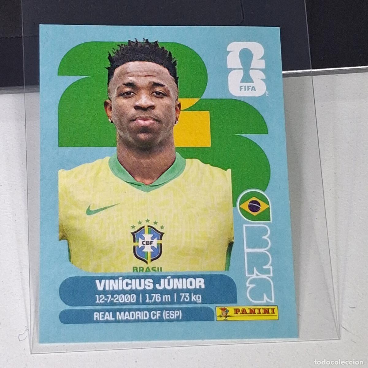 Cromos de F&uacute;tbol: B12 BRA14 VINICIUS J&Uacute;NIOR 14 BRAZIL BRASIL BRA MUNDIAL FIFA WORLD CUP 2026 STICKER PANINI
