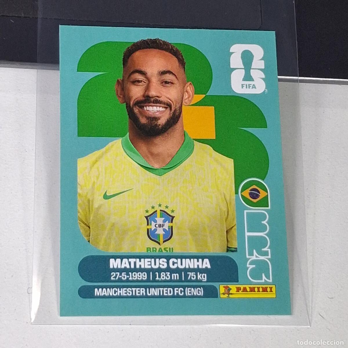 Cromos de F&uacute;tbol: B12 BRA17 MATHEUS CUNHA 17 BRASIL BRAZIL BRA MUNDIAL FIFA WORLD CUP 2026 STICKER PANINI