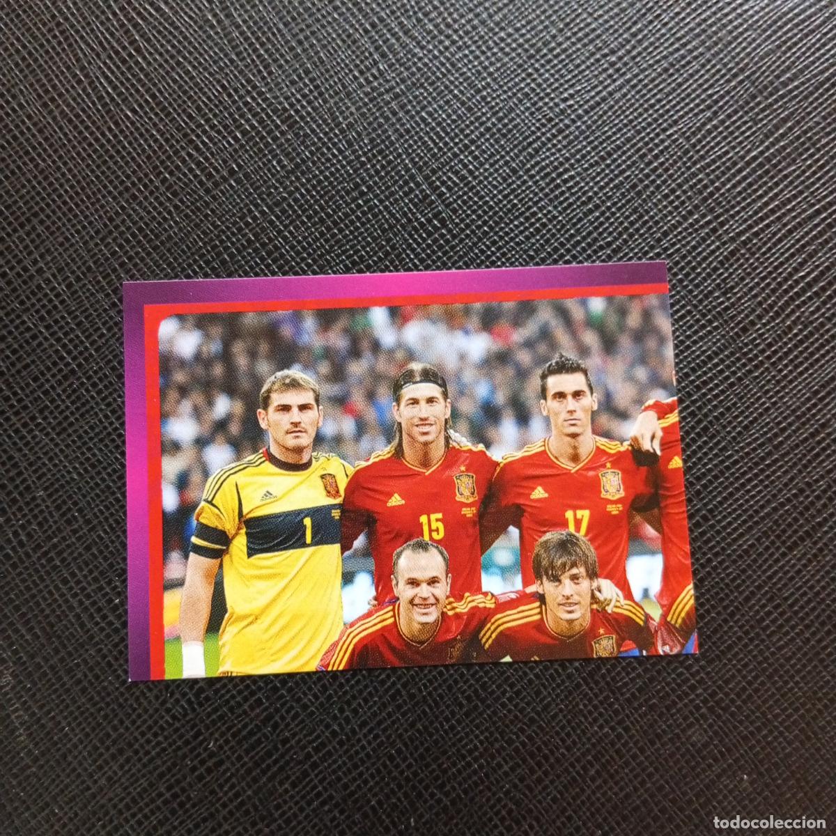 Cromos de F&uacute;tbol: 283 ALINEACION ESPA&Ntilde;A PANINI EUROCOPA POLONIA 2012 FUTBOL EURO 12 - SIN PEGAR - A21 PG118