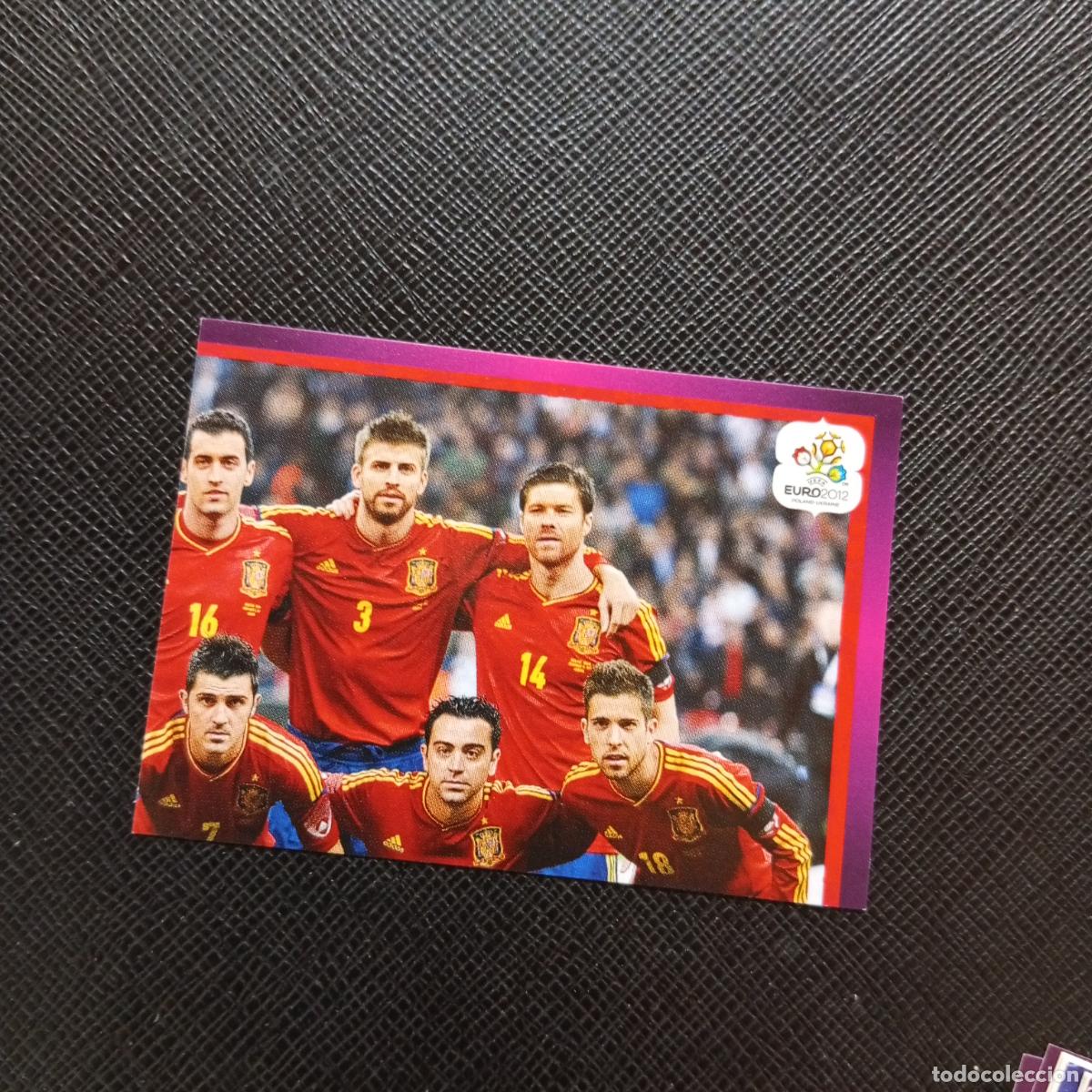 Cromos de F&uacute;tbol: 284 ALINEACION ESPA&Ntilde;A PANINI EUROCOPA POLONIA 2012 FUTBOL EURO 12 - SIN PEGAR - A21 PG118