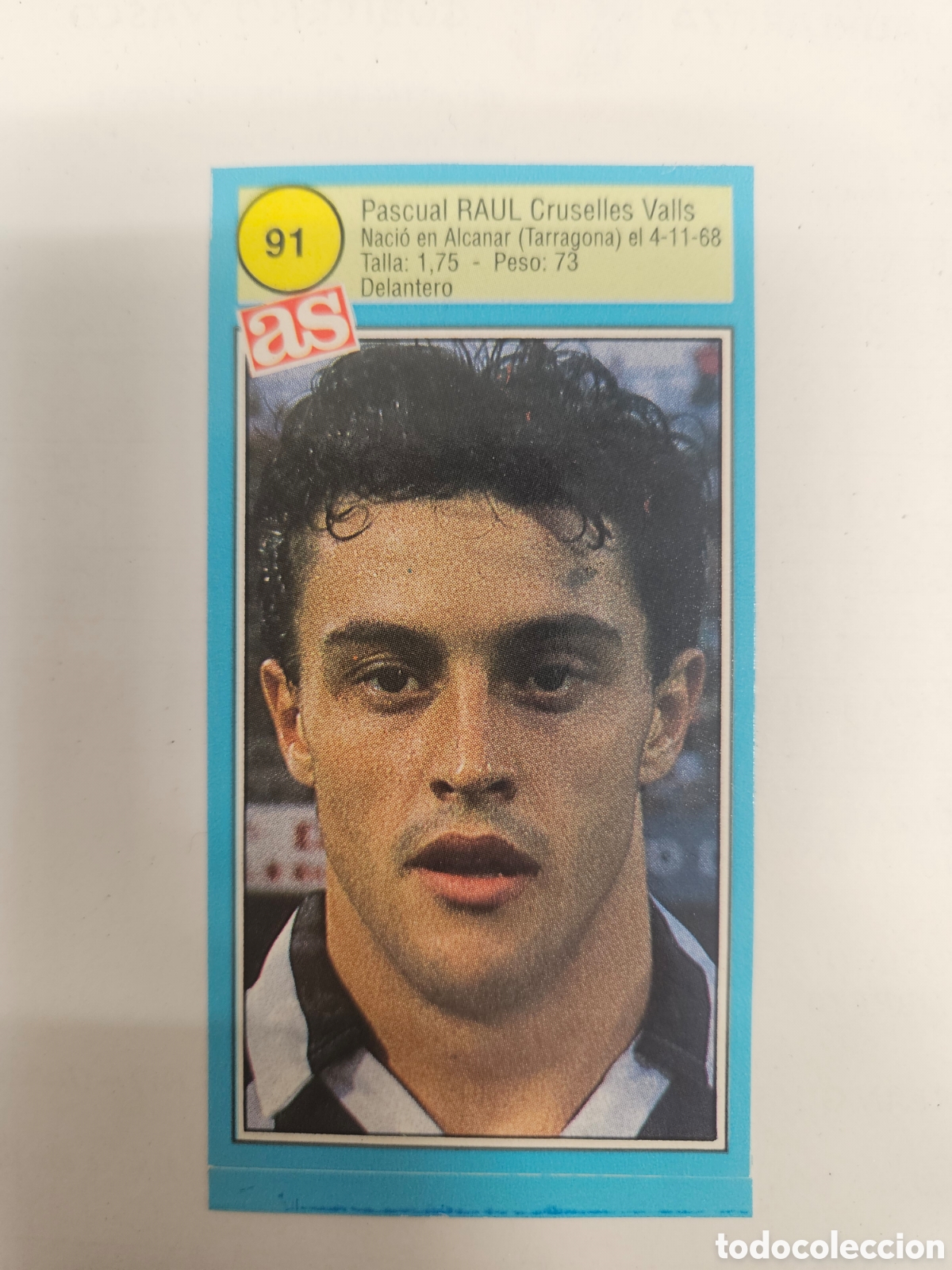 Cromos de F&uacute;tbol: 91 RAUL (CD CASTELLON) CROMO ASES DE LA LIGA 90/91 - CROMOS FUTBOL DIARIO AS 1990/1991