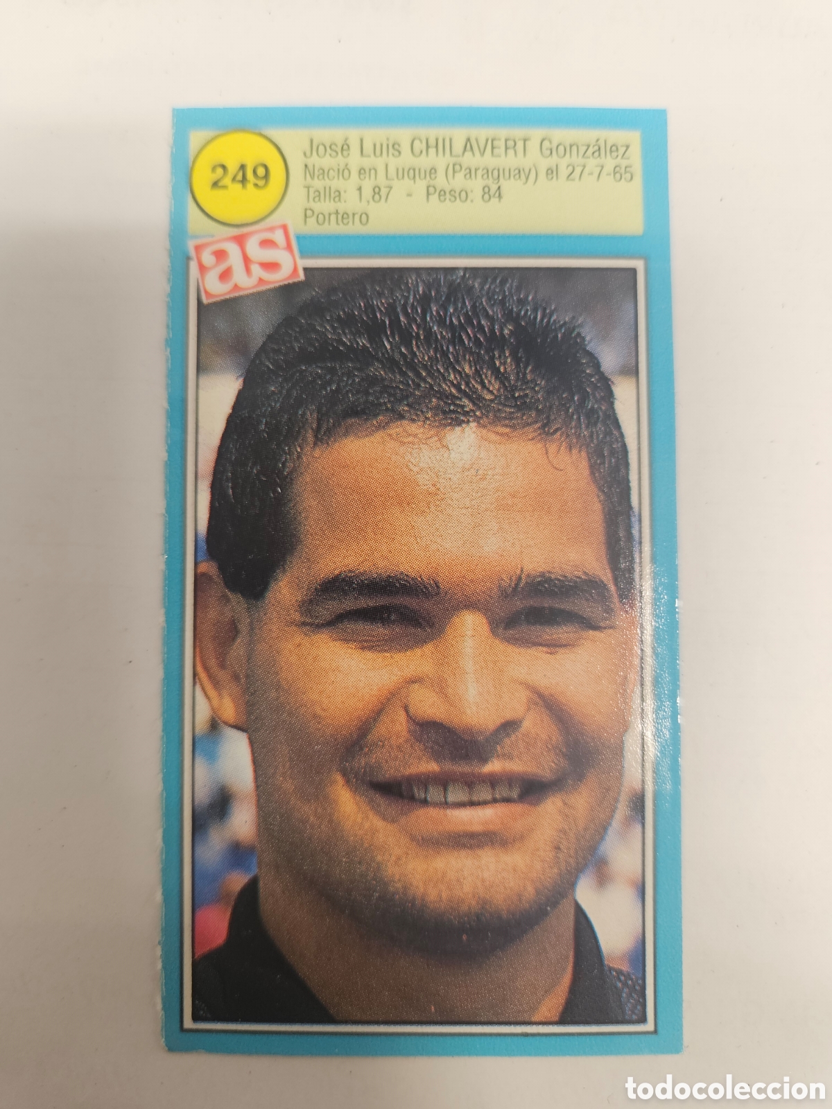 Cromos de F&uacute;tbol: 249 CHILAVERT (REAL ZARAGOZA) CROMO ASES DE LA LIGA 90/91 - CROMOS FUTBOL DIARIO AS 1990/1991