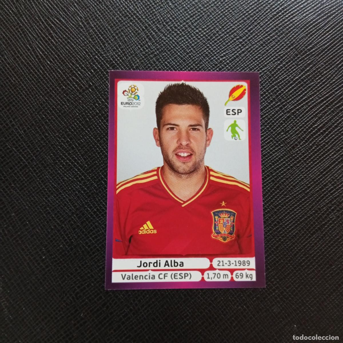 Cromos de F&uacute;tbol: 293 JORDI ALBA ESPA&Ntilde;A PANINI EUROCOPA POLONIA 2012 FUTBOL EURO 12 - SIN PEGAR - A21 PG145