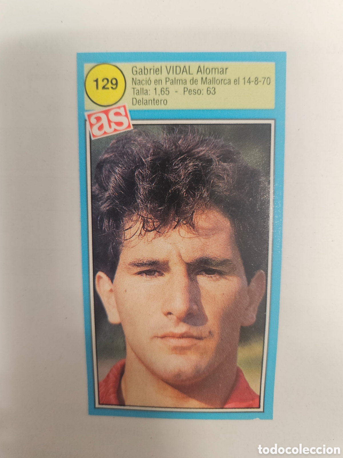 Cromos de F&uacute;tbol: VIDAL MALLORCA AS 1990 1991 CROMO FUTBOL LIGA 90 91 - SIN PEGAR - 129