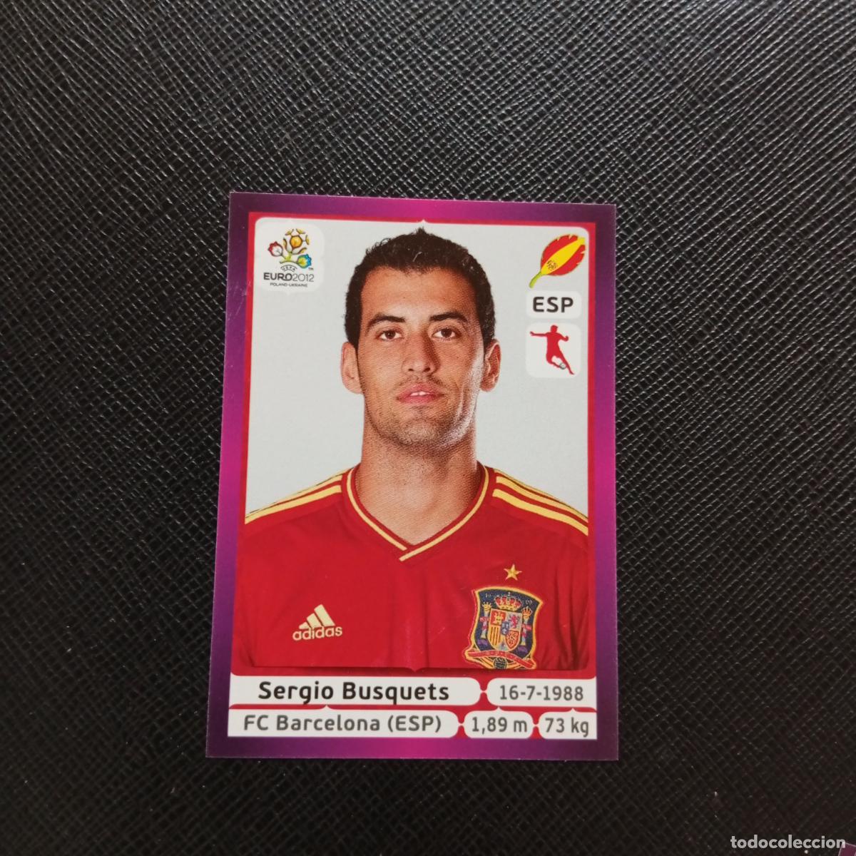 Cromos de F&uacute;tbol: 295 SERGIO BUSQUETS ESPA&Ntilde;A PANINI EUROCOPA POLONIA 2012 FUTBOL EURO 12 - SIN PEGAR - A21 PG145