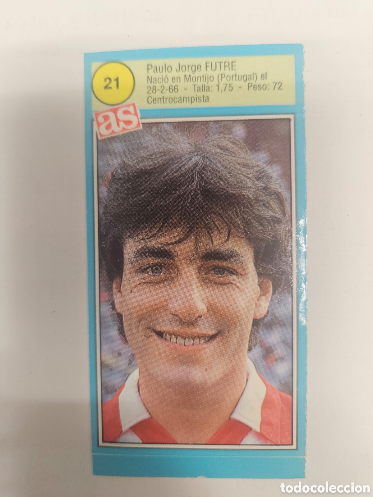Cartes &agrave; collectionner de Football: FUTRE AT DE MADRID N&deg; 21 ASES DE LA LIGA 90-91 1990-1991 DIARIO AS SIN PEGAR.