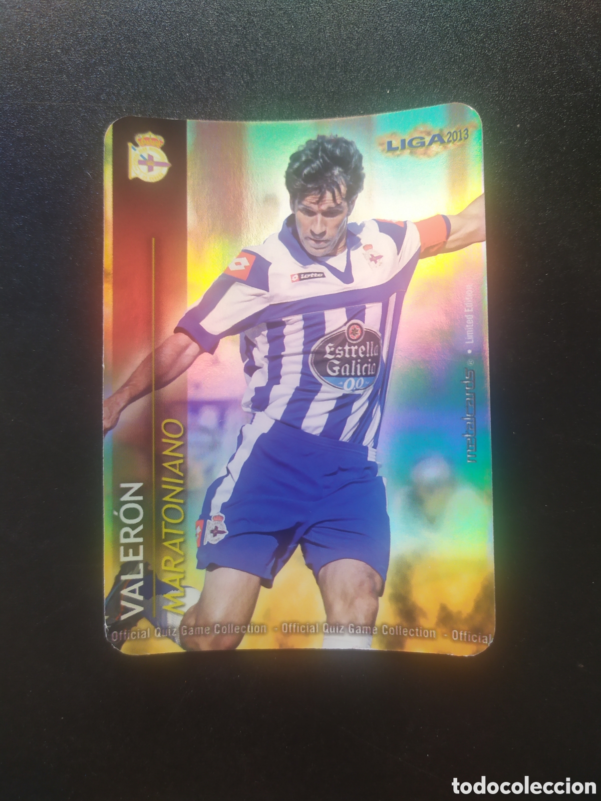Cromos de F&uacute;tbol: Mundicromo fichas Liga 2012 2013 12 13 Valeron maratoniano brillo liso limitada Deportivo Coru&ntilde;a
