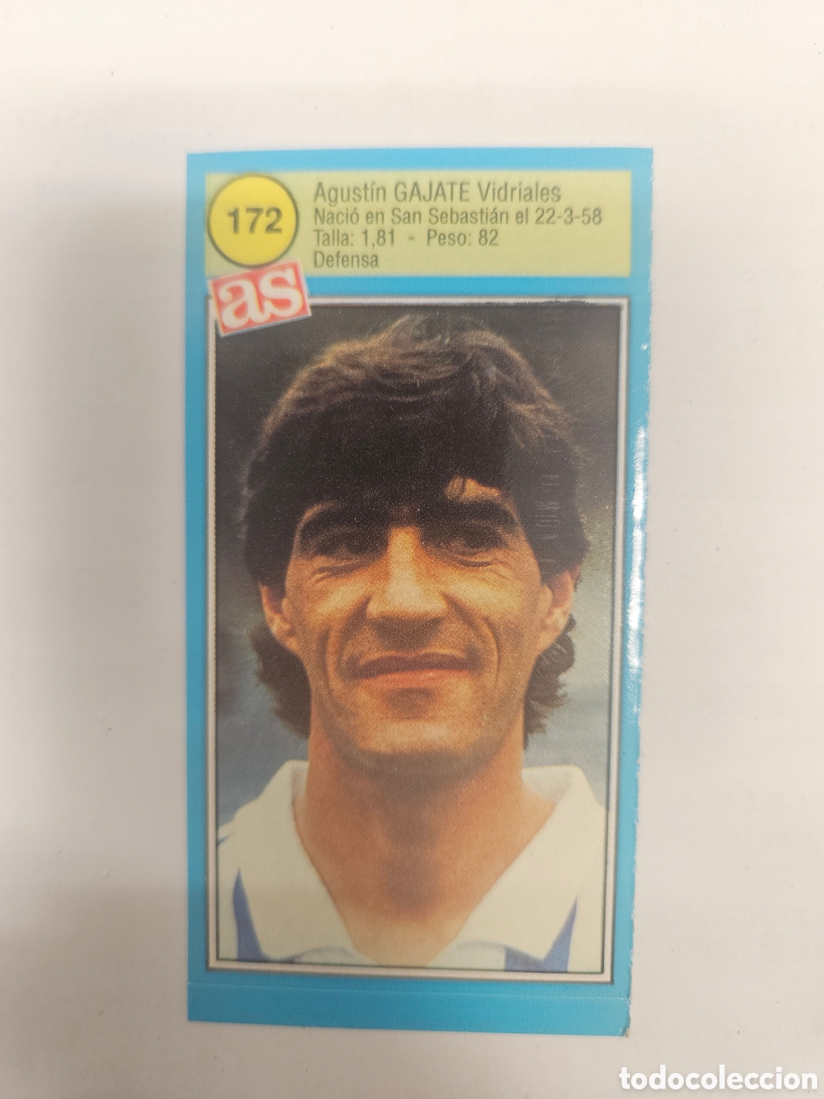 Cromos de F&uacute;tbol: N&ordm; 172 GAJATE (REAL SOCIEDAD) - CROMO F&Uacute;TBOL LIGA 1990-1991 DIARIO AS 90-91. SIN PEGAR.