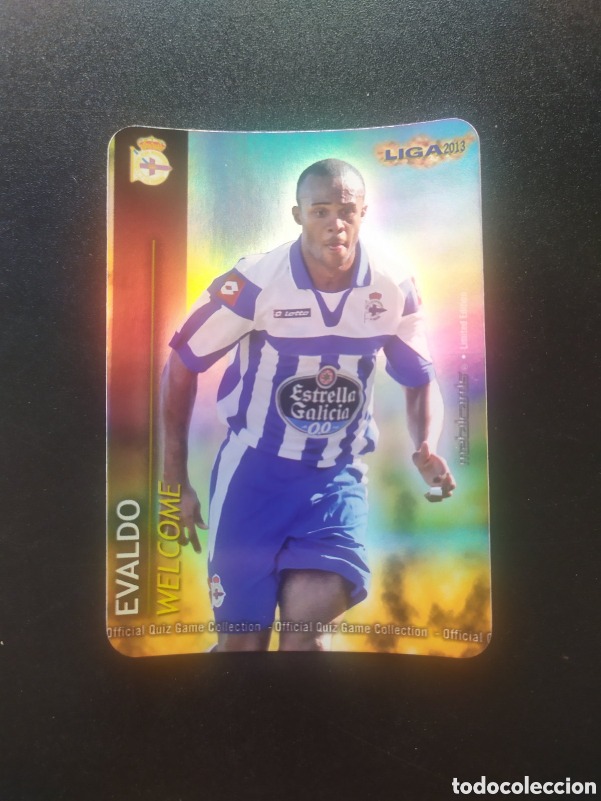 Cromos de F&uacute;tbol: Mundicromo fichas Liga 2012 2013 12 13 Evaldo welcome brillo liso limitada Deportivo Coru&ntilde;a