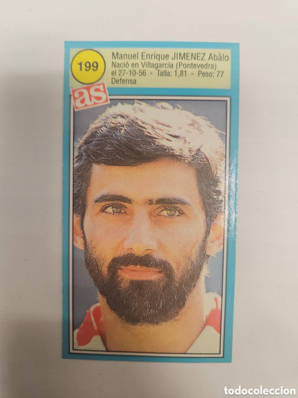 Cartes &agrave; collectionner de Football: CROMO ADHESIVO, PEGATINA, AS N&ordm; 199, JIMENEZ, TEMP. 90-91, COLECCION AS