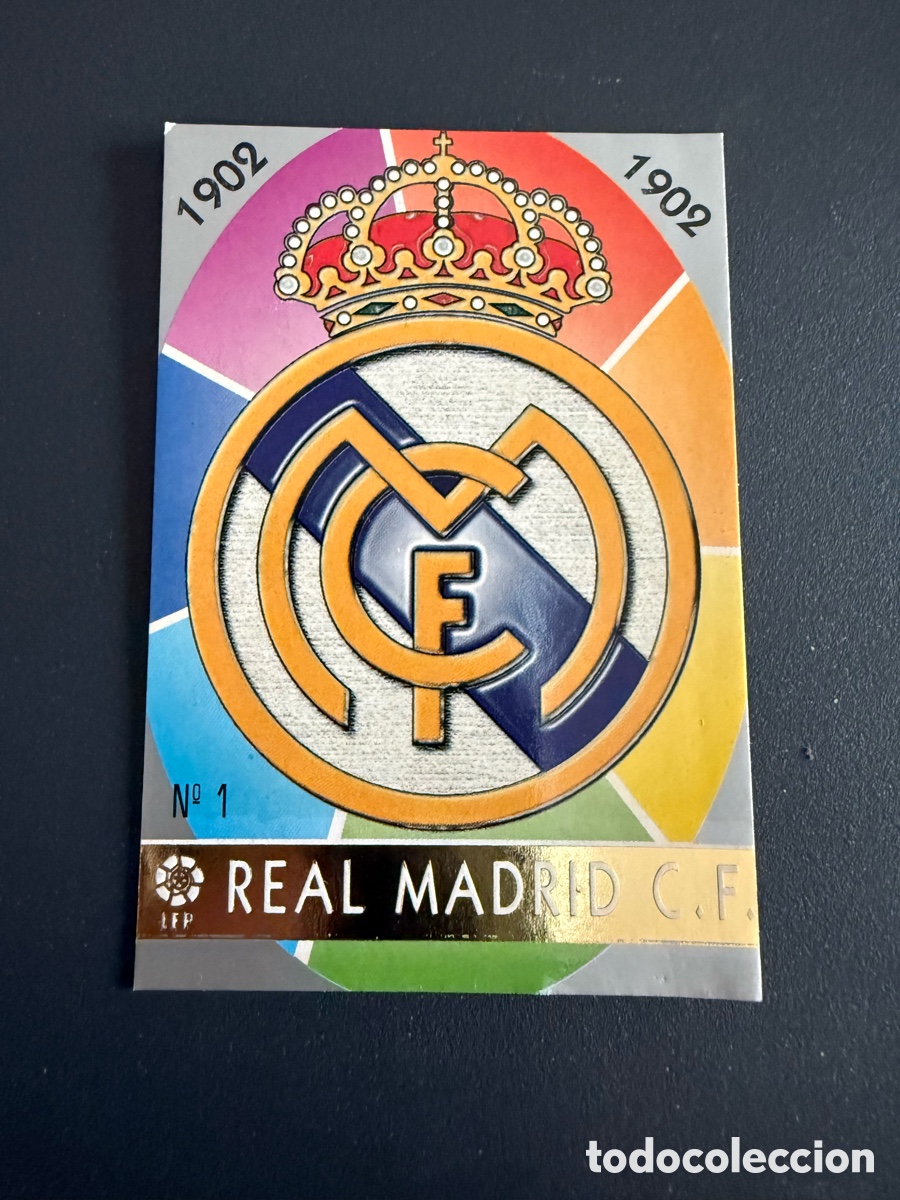 Figurine di Calcio: MUNDICROMO. 97-98. n 1. Escudo Real Madrid