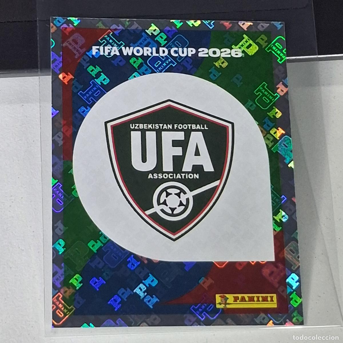 Figurine di Calcio: B12 UZB1 EMBLEM ESCUDO 1 UZBEKIST&Aacute;N UZB MUNDIAL FIFA WORLD CUP 2026 STICKER PANINI