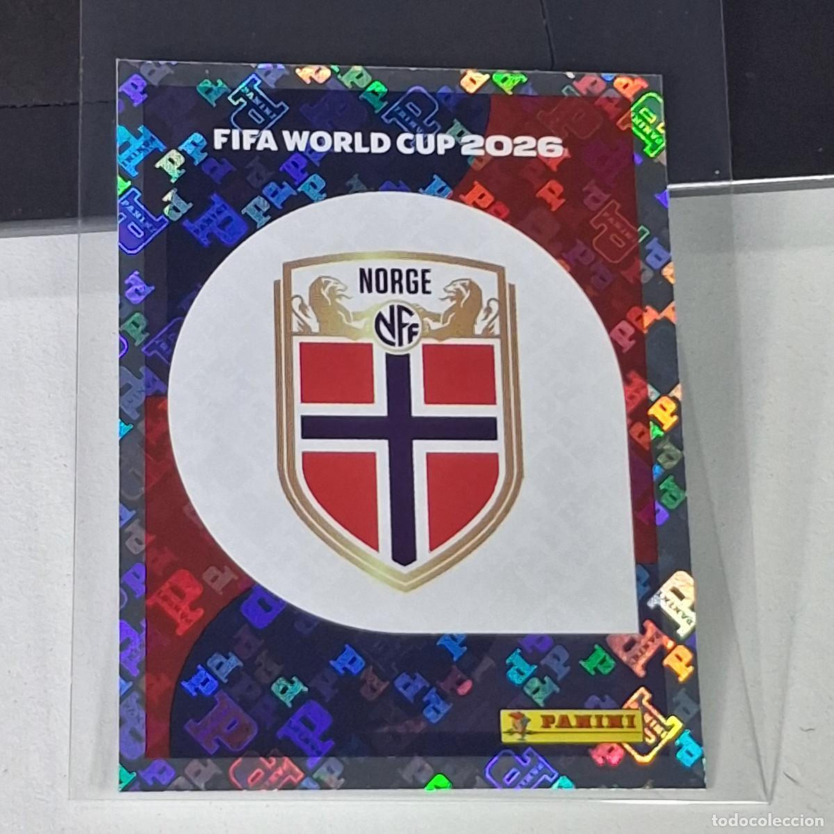 Cromos de Futebol: B12 NOR 1 NOR1 ESCUDO BADGE LOGO NORWAY NORUEGA MUNDIAL FIFA WORLD CUP 2026 STICKER PANINI