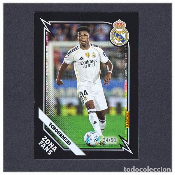 Cromos de Futebol: NUMERADA /50 PANINI CLUB 2025 2026 25 26 REAL MADRID TCHOUAMENI KN36 ZONA FANS KROMIX LIGA KO36