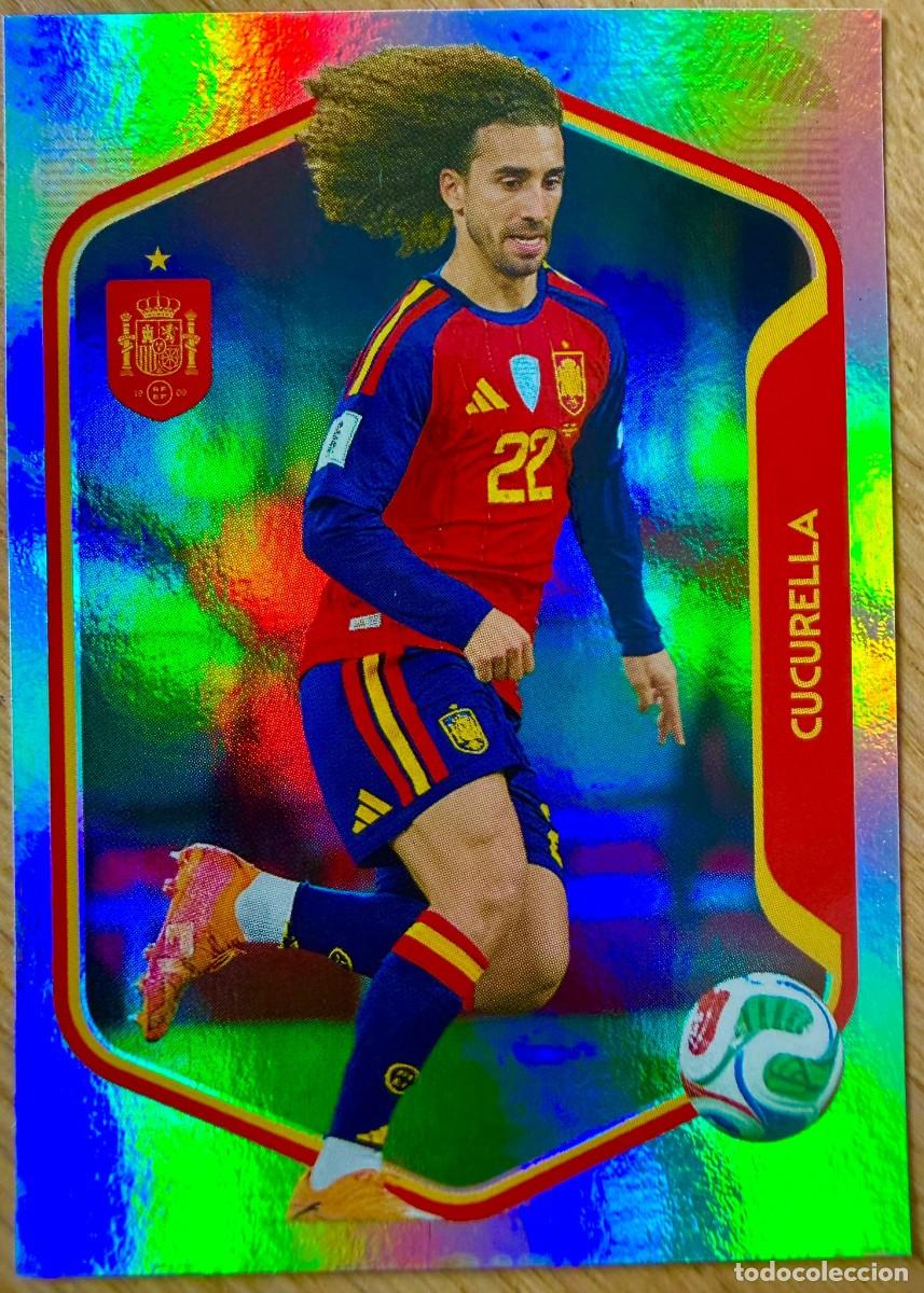 Cartes &agrave; collectionner de Football: 28 CUCURELLA BRILLANTE SELECCION ESPA&Ntilde;OLA CARREFOUR ESPA&Ntilde;A 2026 26 STICKER SIN PEGAR PANINI