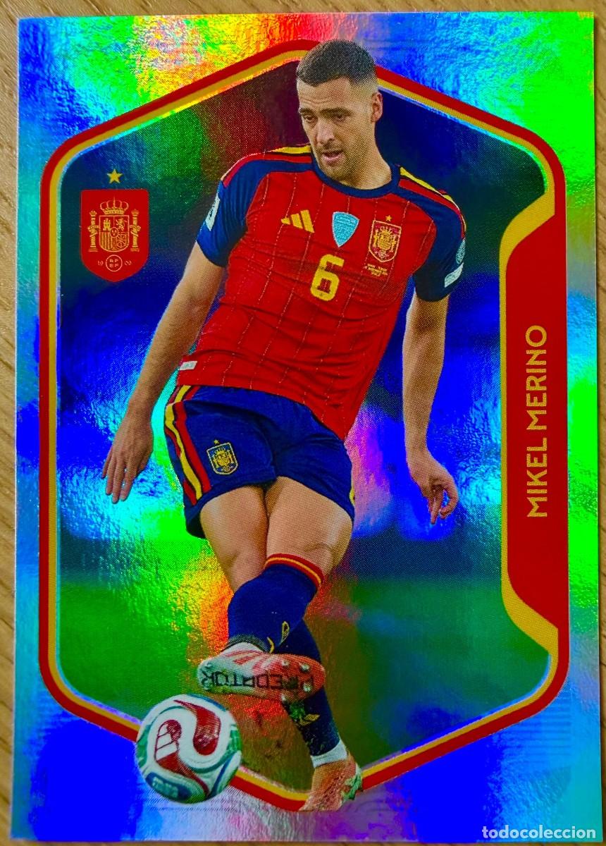 Cartes &agrave; collectionner de Football: 42 MIKEL MERINO BRILLANTE SELECCION ESPA&Ntilde;OLA CARREFOUR ESPA&Ntilde;A 2026 26 STICKER SIN PEGAR PANINI