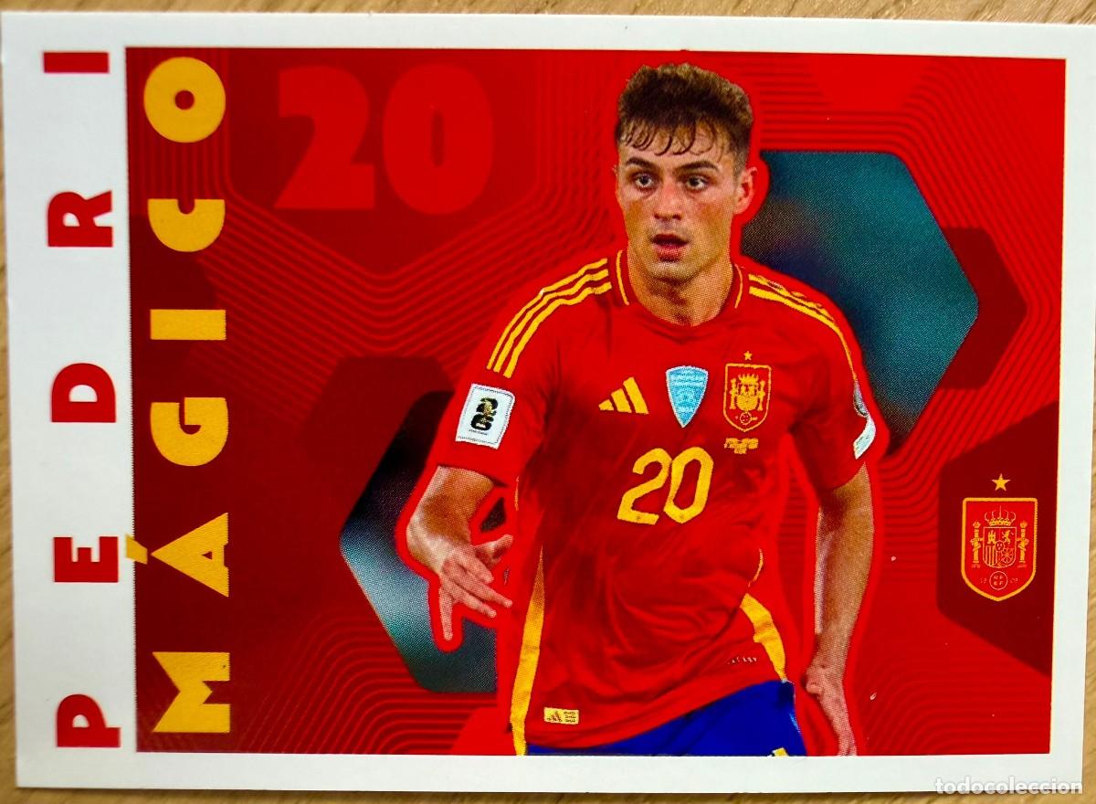 Football Stickers: 69 PEDRI MAGICO SELECCION ESPA&Ntilde;OLA CARREFOUR ESPA&Ntilde;A 2026 26 STICKER SIN PEGAR PANINI