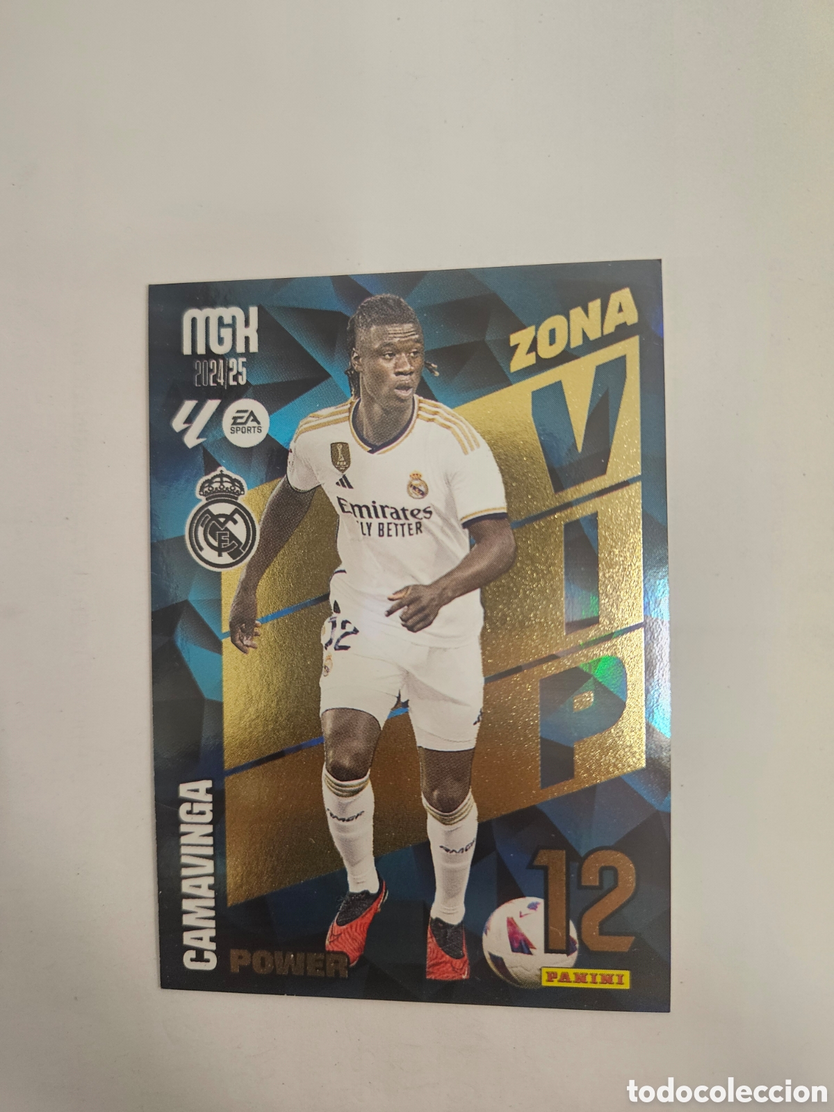Cromos de F&uacute;tbol: P392 Camavinga, Real Madrid, Zona VIP Power, Panini Megacracks 2024 2025 24 25