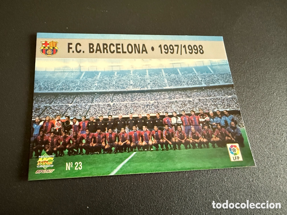 Cromos de F&uacute;tbol: MUNDICROMO 97-98. n 23. Alineaci&oacute;n FC BARCELONA