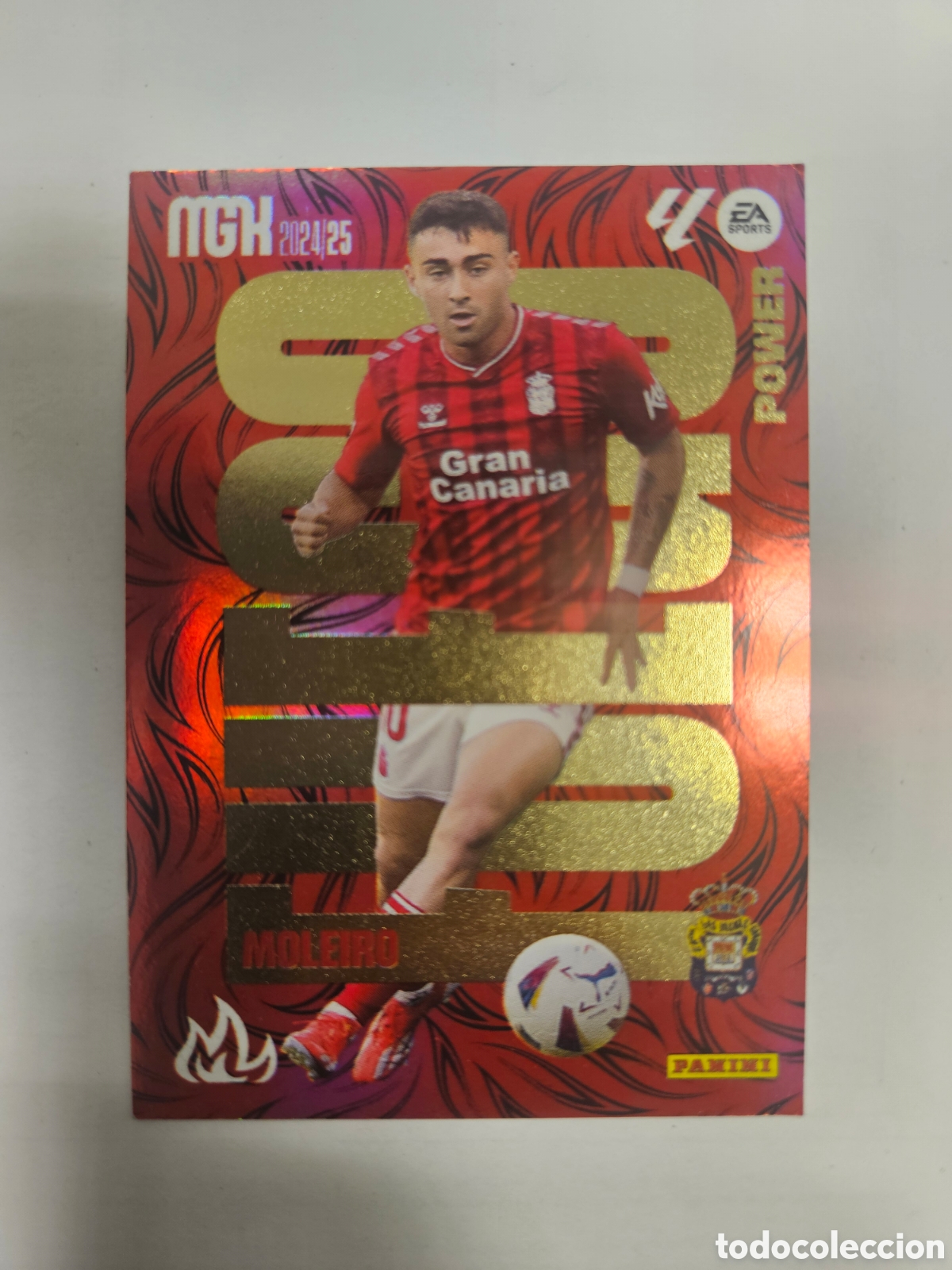 Cromos de F&uacute;tbol: P384 MOLEIRO UD LAS PALMAS FUEGO POWER FICHAS ALBUM MEGACRACKS 2024 2025 MGK 24 25