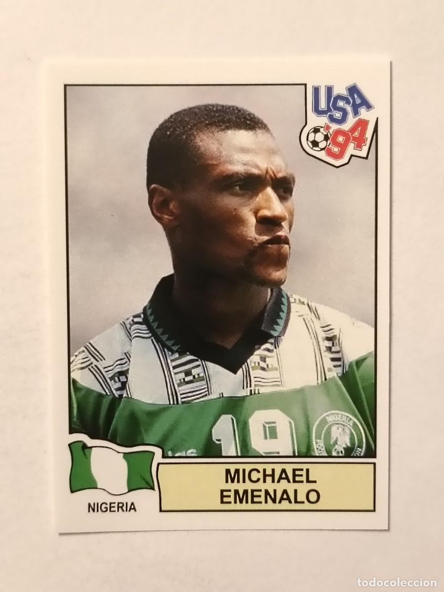 Fu&szlig;ball-Sticker: MICHAEL EMENALO (NIGERIA) MUNDIAL USA 94 PANINI
