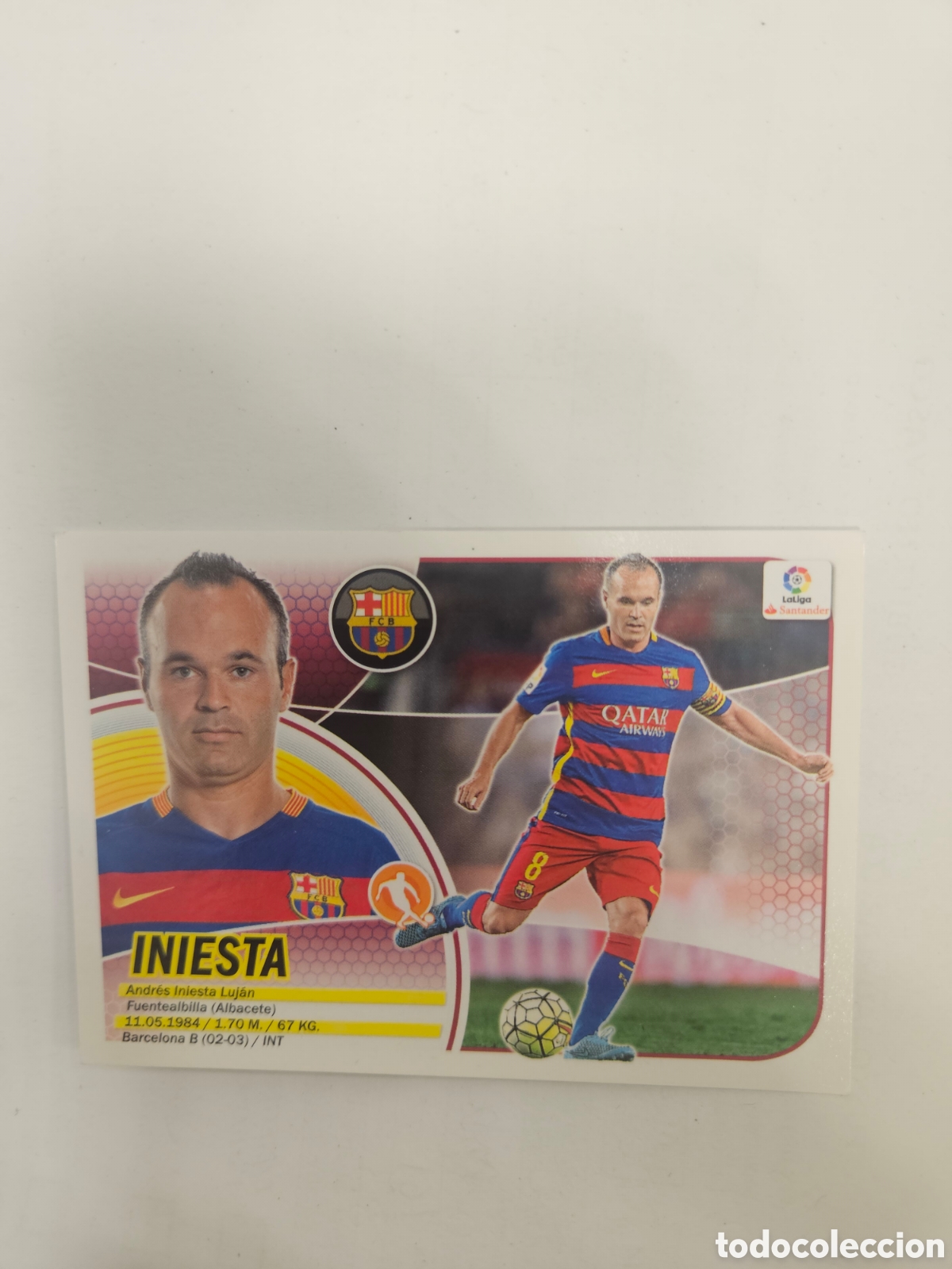 Cromos de F&uacute;tbol: Ediciones Este Liga 2016/2017 FC Barcelona 12 Iniesta