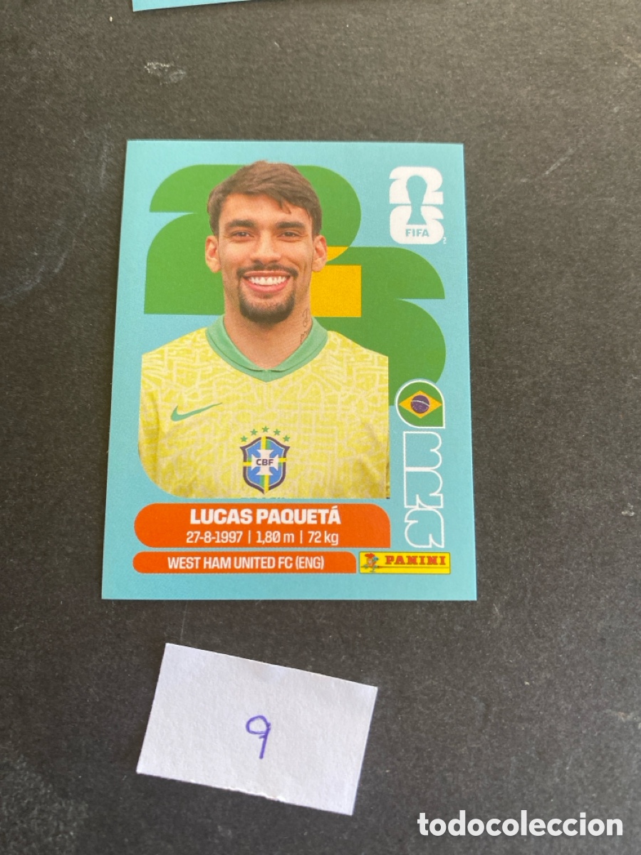 Cromos de F&uacute;tbol: Cromo Brasil Mundial 2026 N* 9 nuevo
