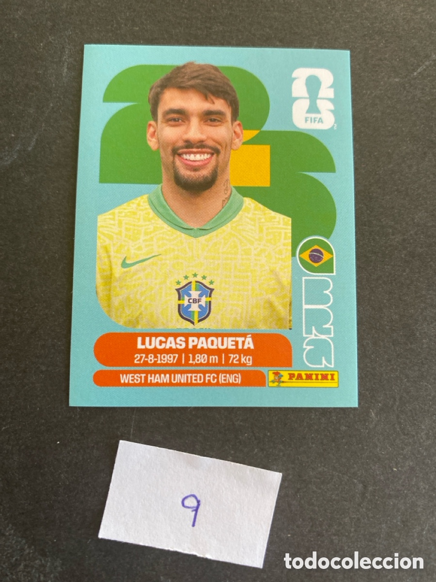 Cromos de F&uacute;tbol: Cromo Brasil Mundial 2026 N* 9 nuevo