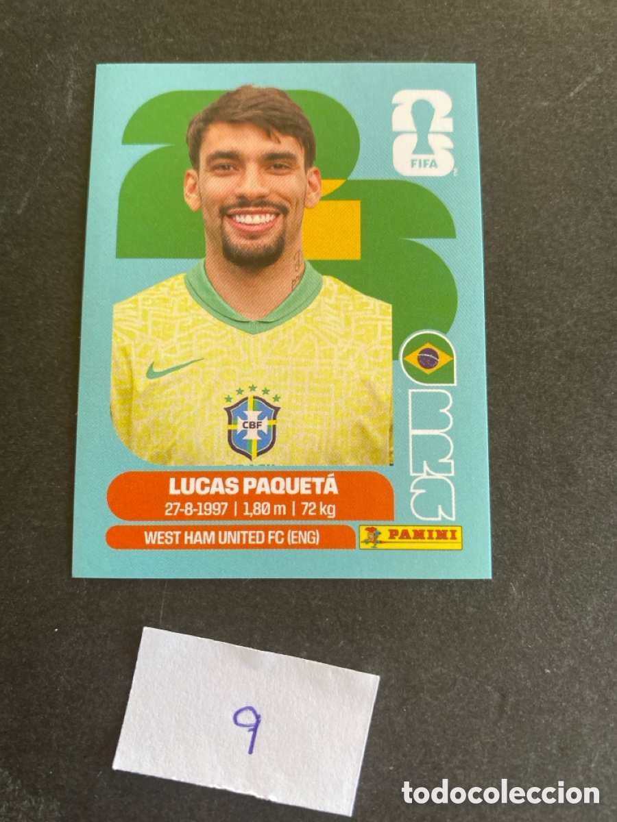 Cromos de F&uacute;tbol: Cromo Brasil Mundial 2026 N* 9 nuevo