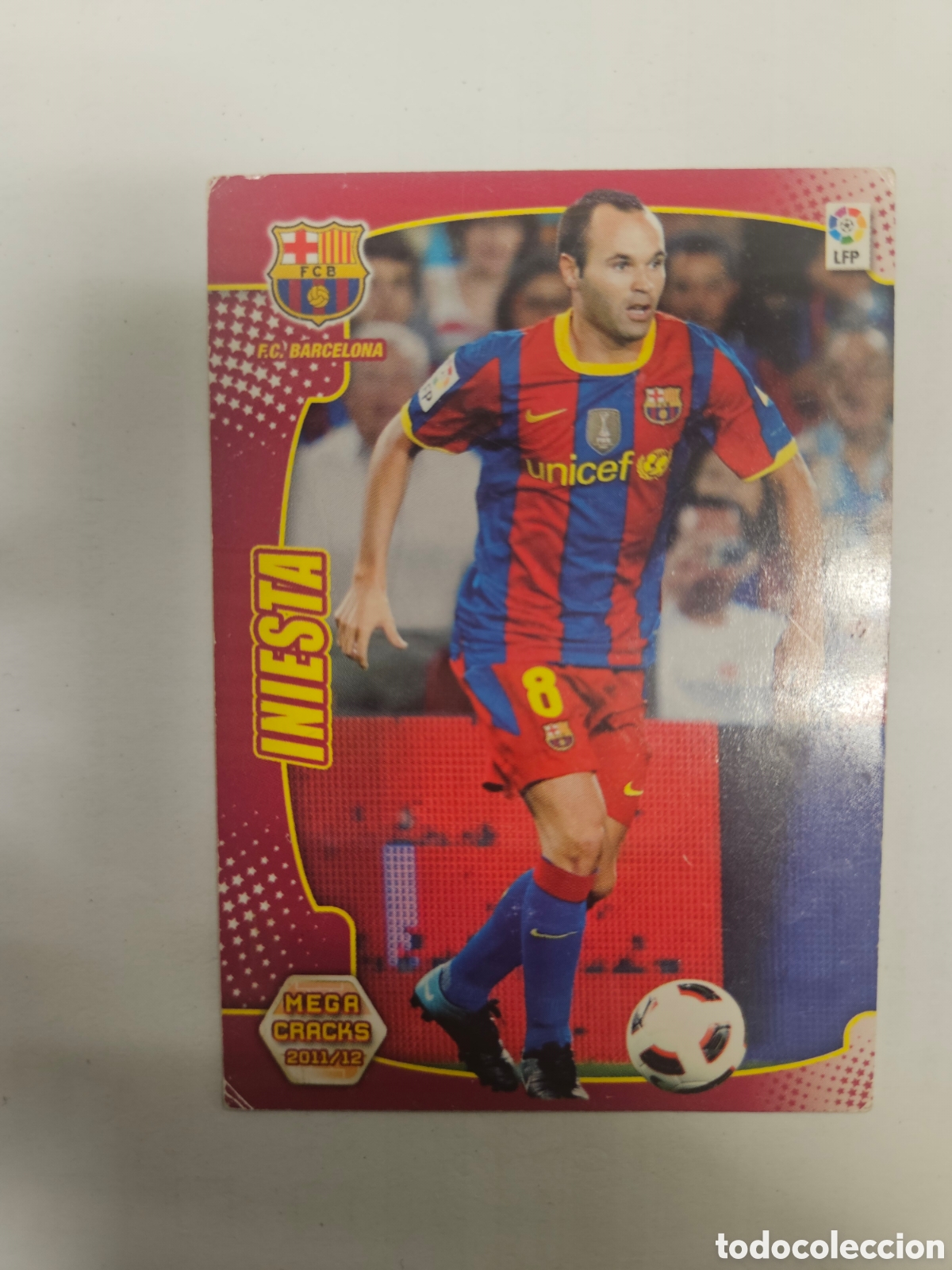 Cromos de F&uacute;tbol: INIESTA 48 (BARCELONA) PANINI MEGACRACKS 2011-2012 11 12 CROMO CARTA