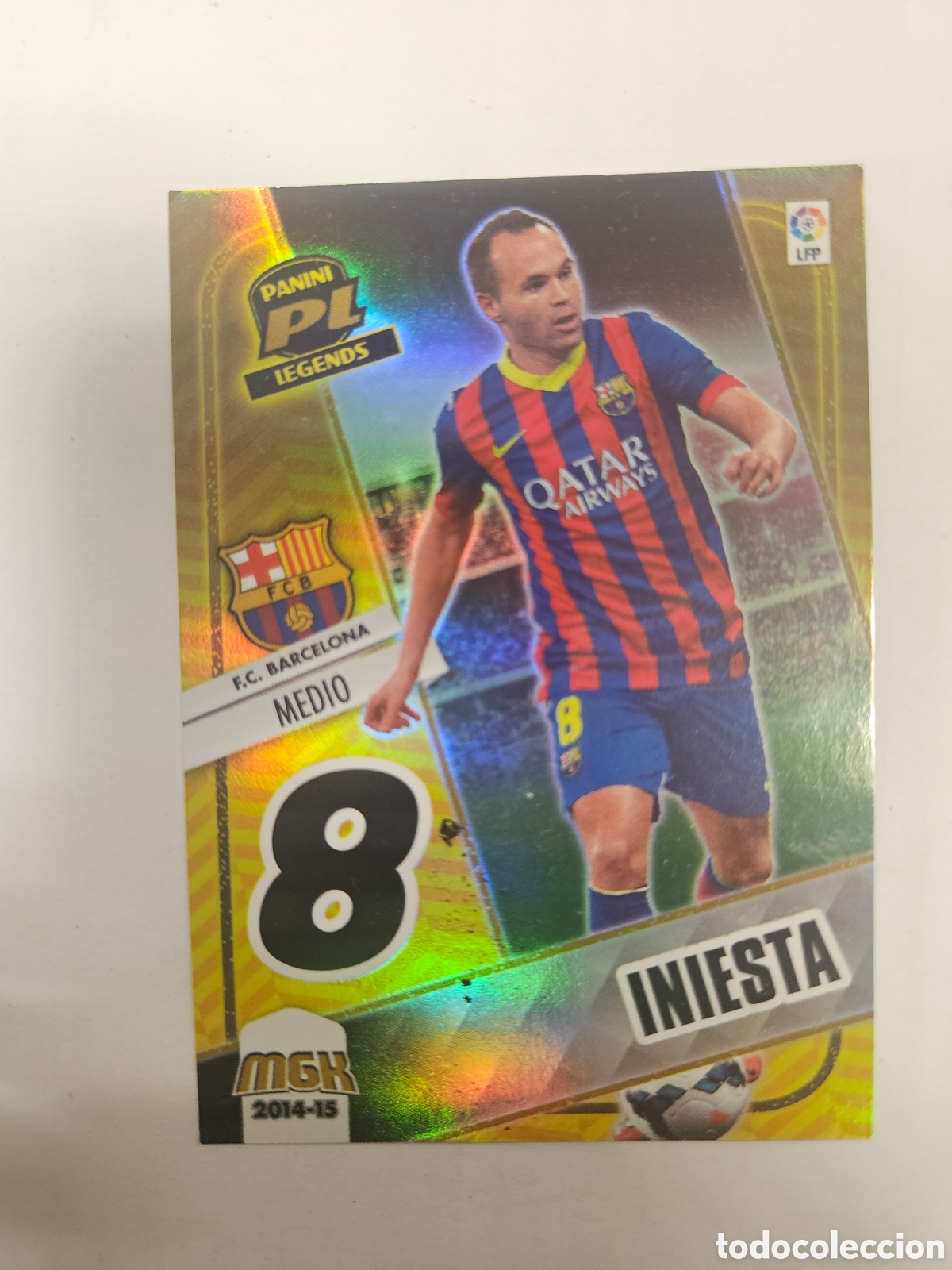 Cromos de F&uacute;tbol: INIESTA LEGENDS 430 (BARCELONA) PANINI MEGACRACKS 2014-2015 14 15 CROMO CARTA