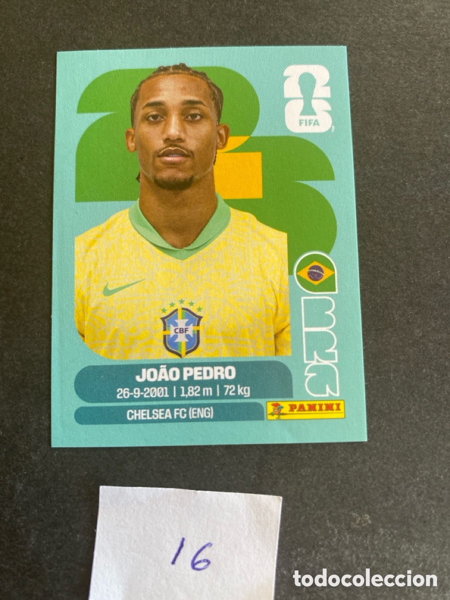 Cromos de F&uacute;tbol: Cromo Brasil Mundial 2026 N* 16 nuevo