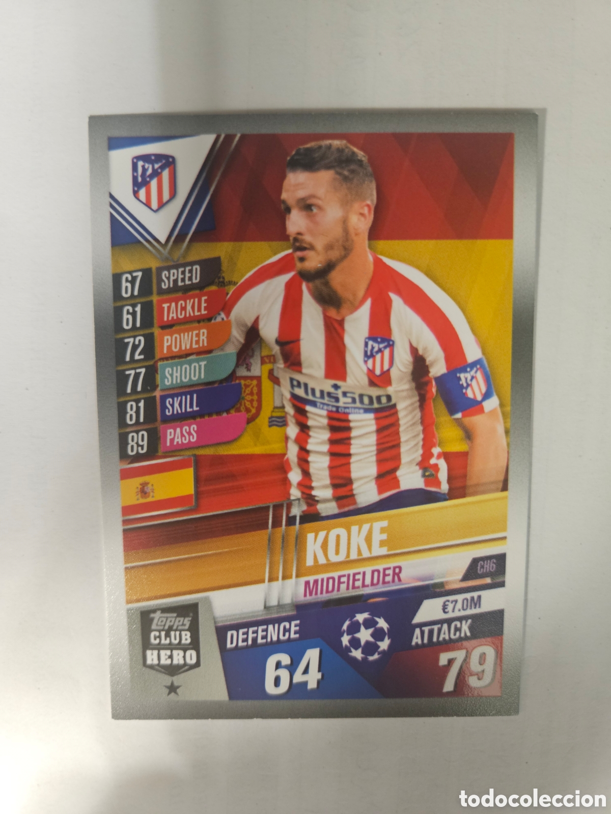 Cromos de F&uacute;tbol: Cromo TOPPS MATCH ATTAX UEFA CHAMPIONS LEAGUE 2019/2020 19 20 -CLUB HERO- KOKE CH6