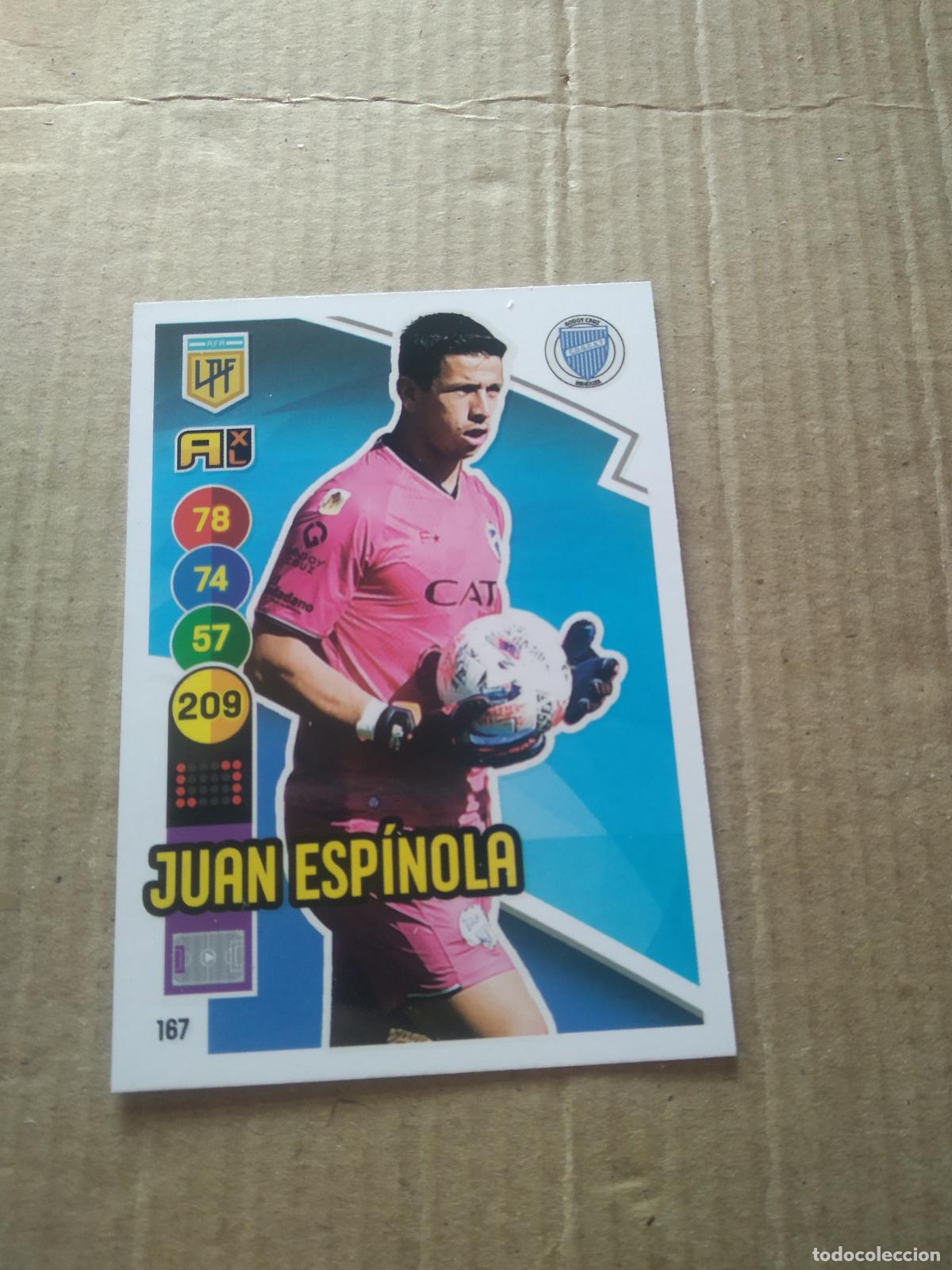 Cromos de F&uacute;tbol: 167 JUAN ESPINOLA GODOY CRUZ CROMO FUTBOL ARGENTINO PANINI LIGA ARGENTINA 2021 ADRENALYN