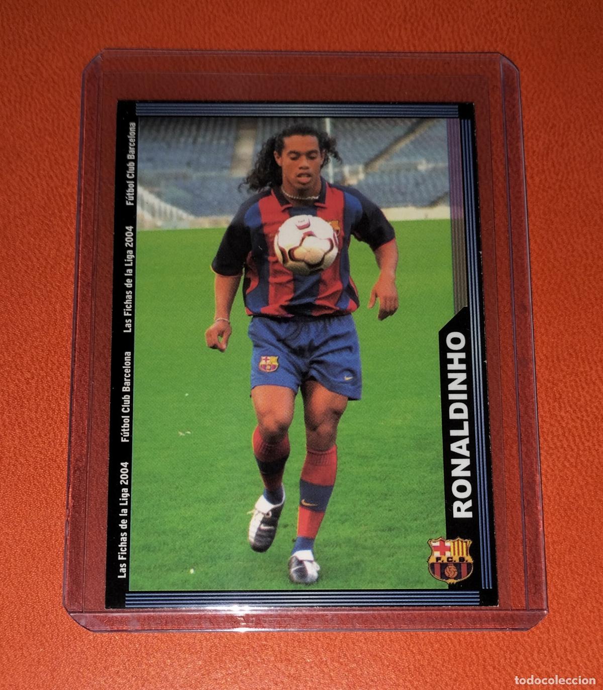 Cromos de F&uacute;tbol: 154 RONALDINHO FC BARCELONA CARD MUNDICROMO SPORT LAS FICHAS DE LA LIGA FUTBOL 2003 2004 03 04