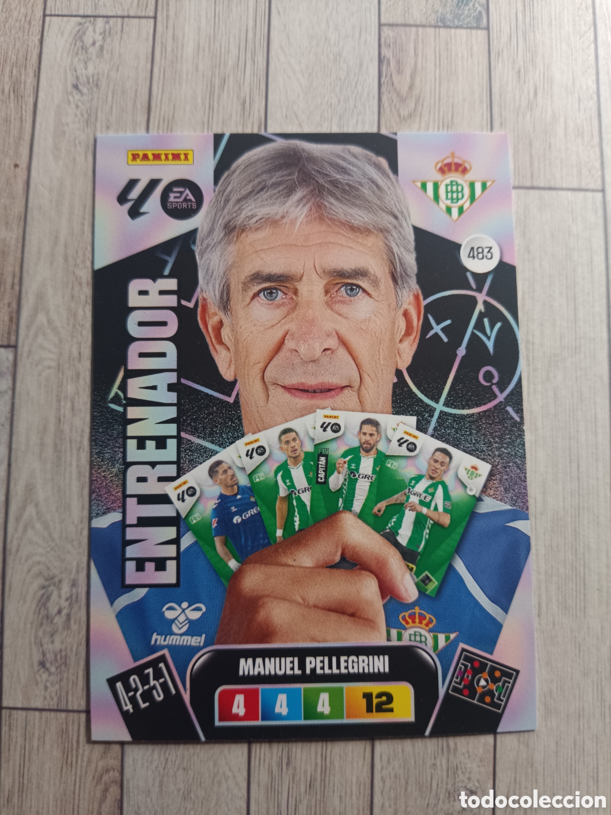 Cromos de F&uacute;tbol: 483 MANUEL PELLEGRINI ENTRENADOR REAL BETIS ADRENALYN XL 2025 2026 PANINI 25 26