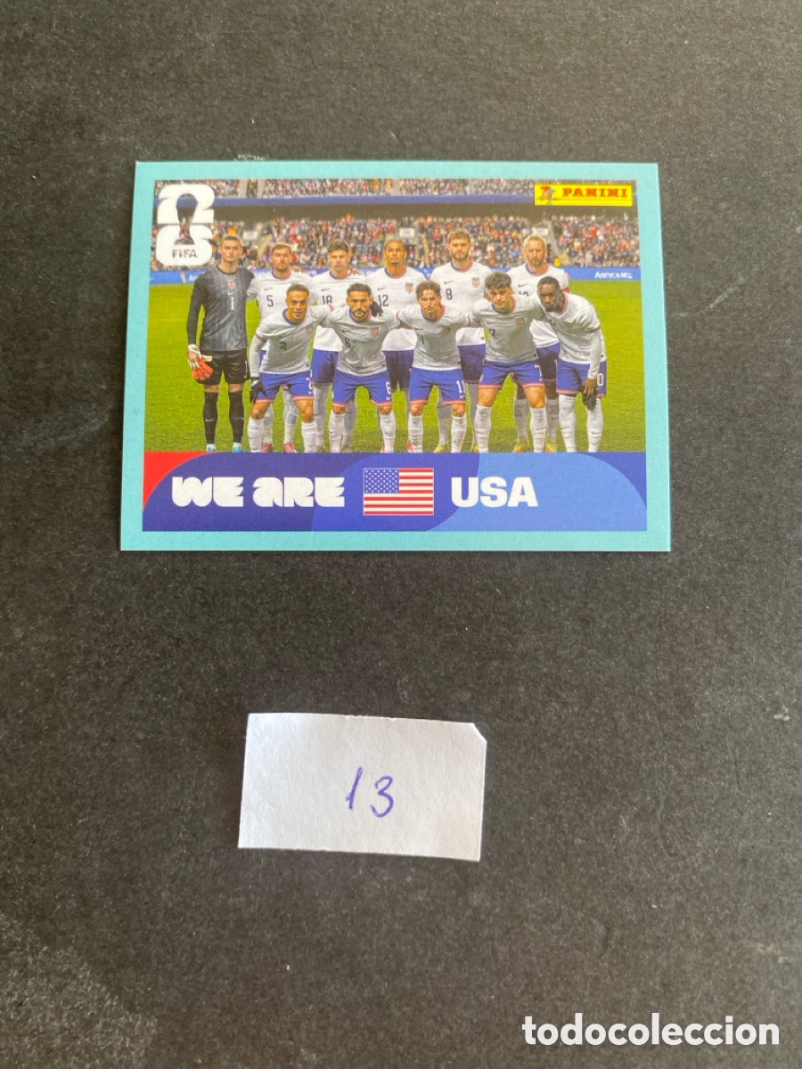 Cromos de F&uacute;tbol: Cromo USA Mundial 2026 N* 13 nuevo