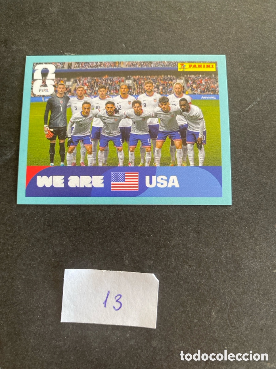 Cromos de F&uacute;tbol: Cromo USA Mundial 2026 N* 13 nuevo