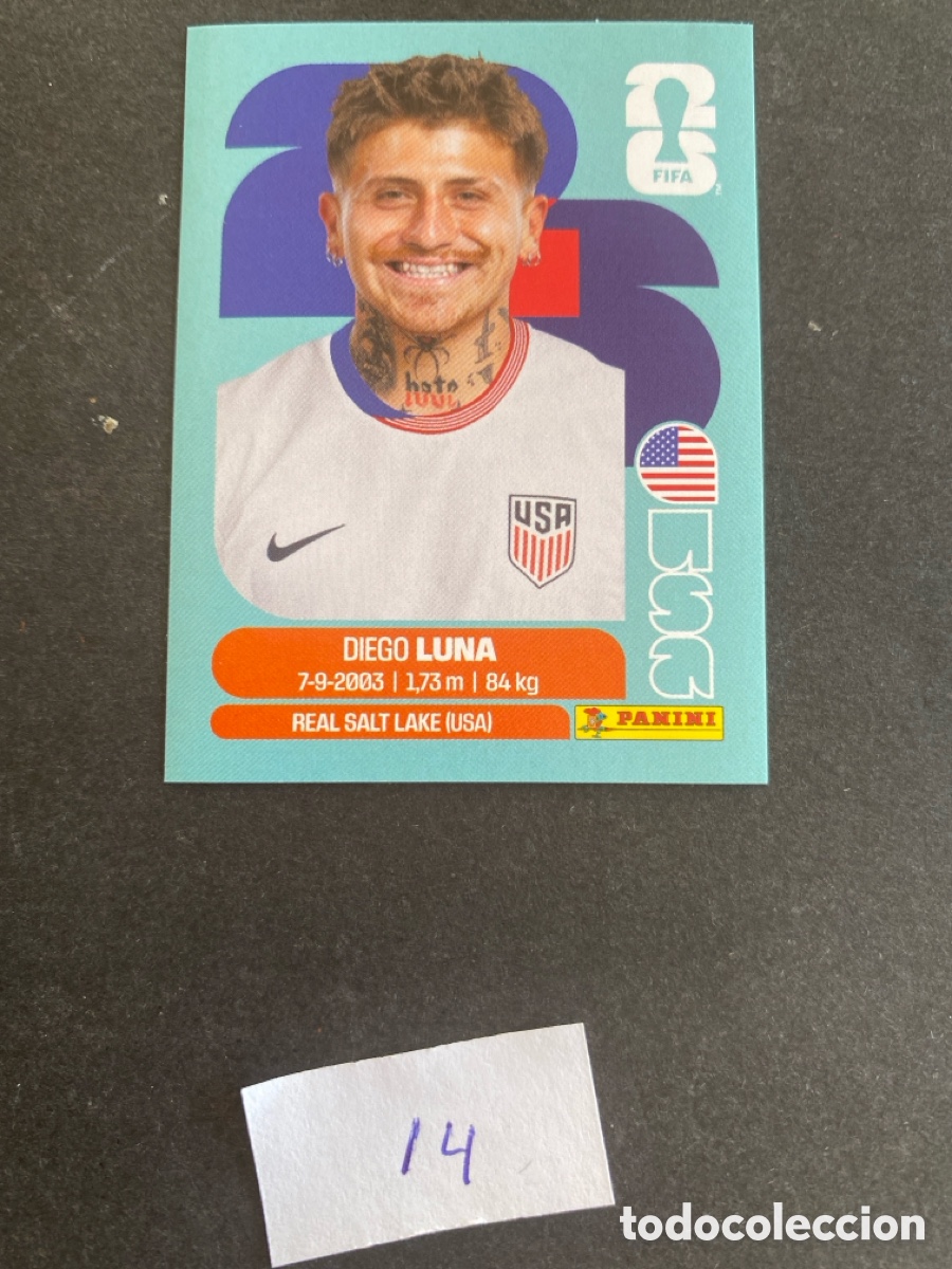 Cromos de F&uacute;tbol: Cromo USA Mundial 2026 N* 14 nuevo