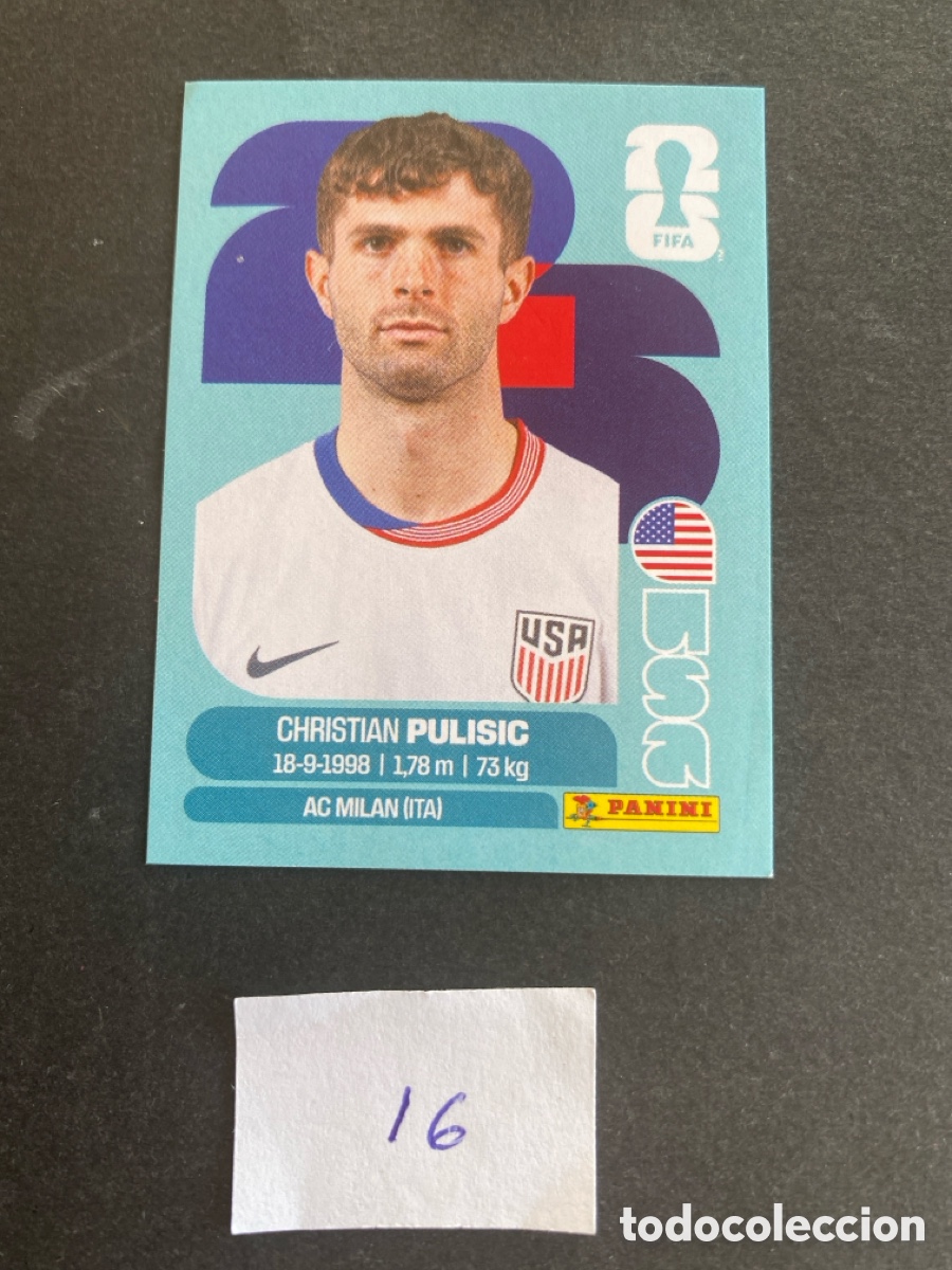 Cromos de F&uacute;tbol: Cromo USA Mundial 2026 N* 16 nuevo