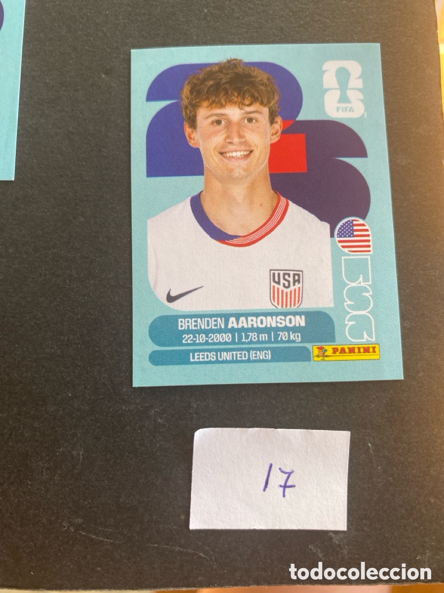 Cromos de F&uacute;tbol: Cromo USA Mundial 2026 N* 17 nuevo
