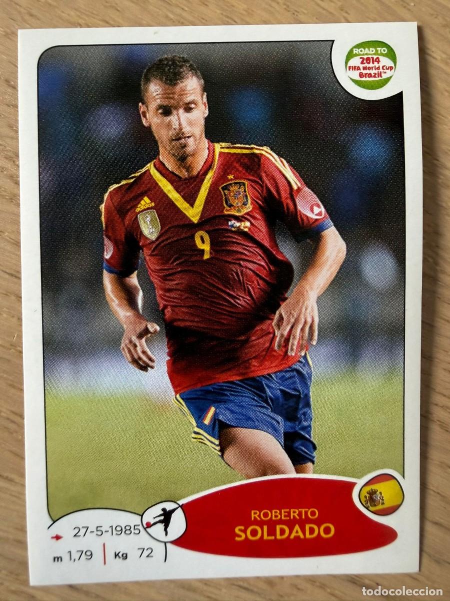 Cromos de F&uacute;tbol: 143 SOLDADO ESPA&Ntilde;A STICKER ROAD TO 2014 14 FIFA WORLD CUP BRAZIL MUNDIAL BRASIL SIN PEGAR