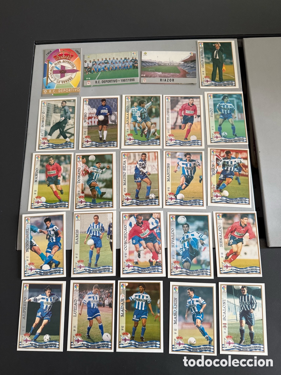 Cromos de F&uacute;tbol: MUNDICROMO 97-98. 24 cromos DEPORTIVO DE LA CORU&Ntilde;A