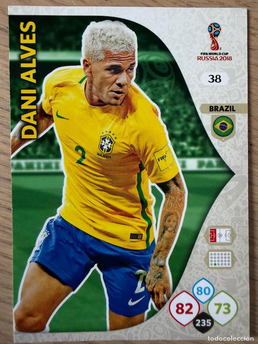 Cromos de F&uacute;tbol: 038 38 DANI ALVES BRASIL FIFA WORLD CUP RUSSIA 2018 RUSIA 18 ADRENALYN XL CARTA PANINI