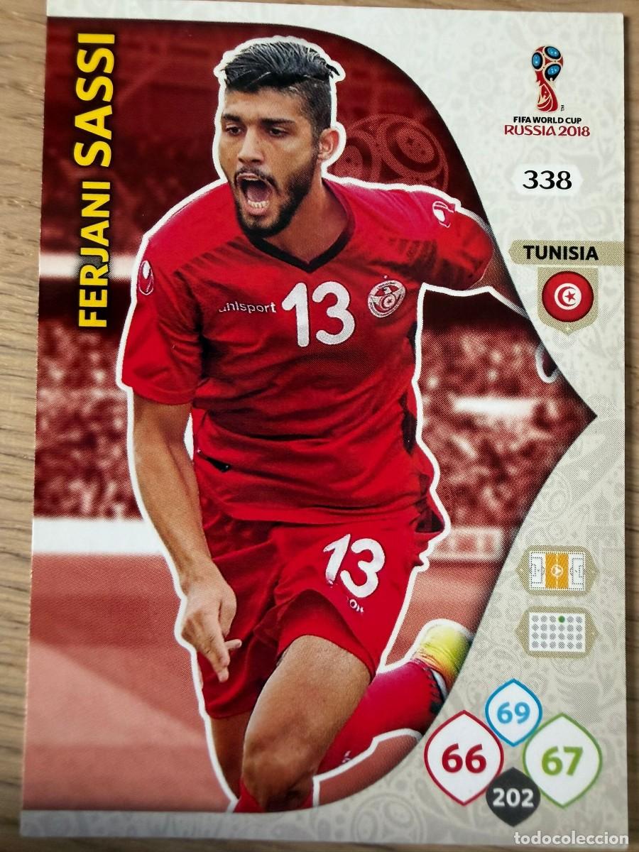 Figurine di Calcio: 338 FERJANI SASSI TUNEZ FIFA WORLD CUP RUSSIA 2018 RUSIA 18 ADRENALYN XL CARTA PANINI