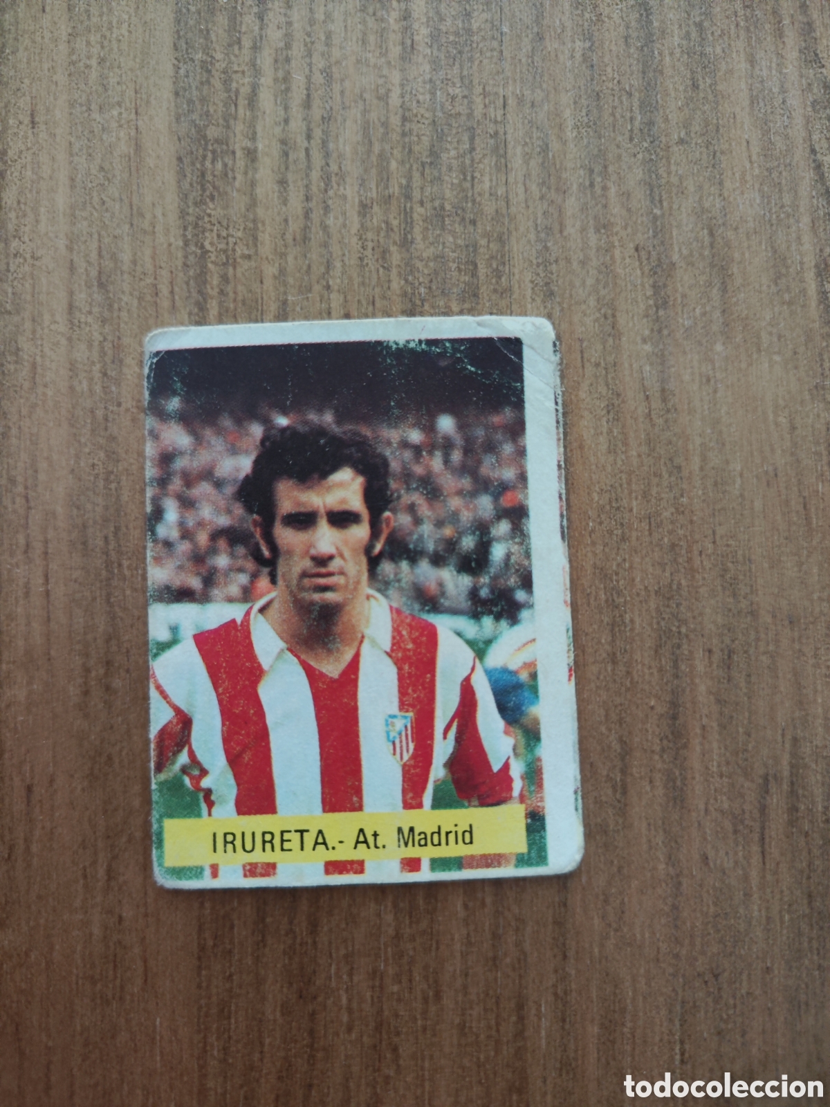 Cromos de F&uacute;tbol: Fini 75 76 sin pegar dep&oacute;sito MU Atl&eacute;tico Madrid Irureta