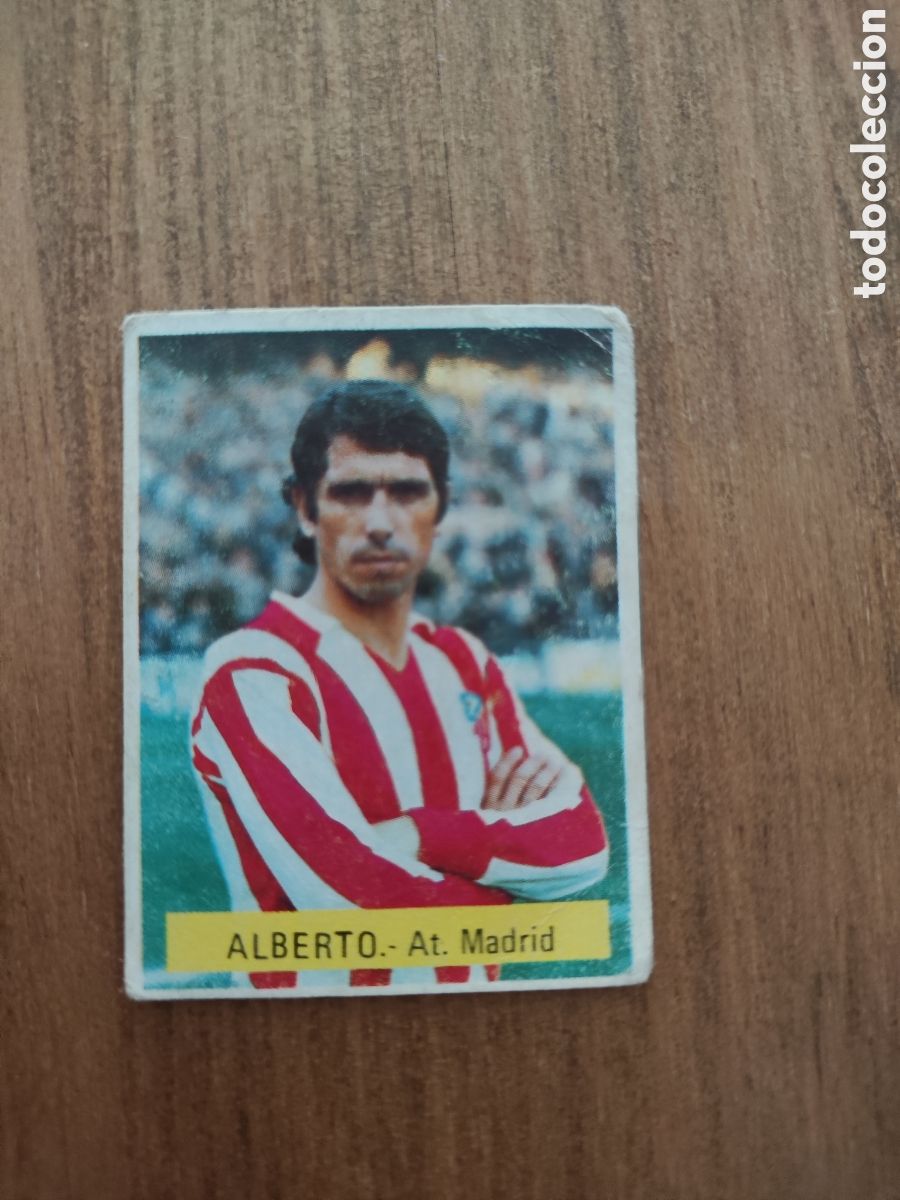 Cromos de F&uacute;tbol: Fini 75 76 sin pegar dep&oacute;sito MU Atl&eacute;tico Madrid Alberto