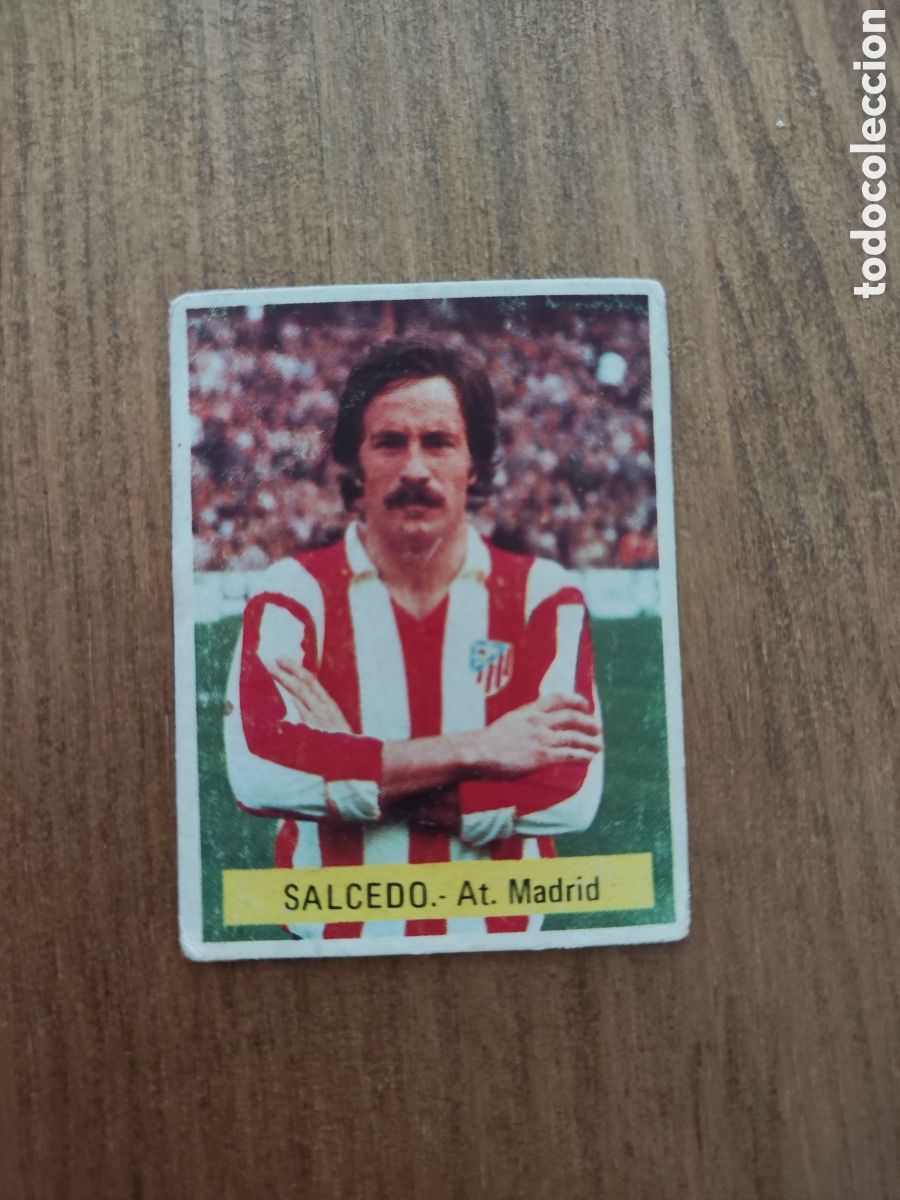 Cromos de F&uacute;tbol: Fini 75 76 sin pegar dep&oacute;sito MU Atl&eacute;tico Madrid Salcedo